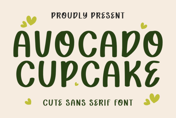 Avocado Cupcake: A Playful Font for Creative Business Branding