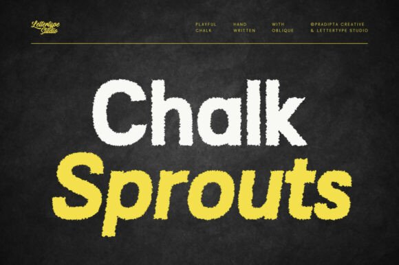 Chalk Sprouts: A Handwritten Chalk Font for Creative Projects