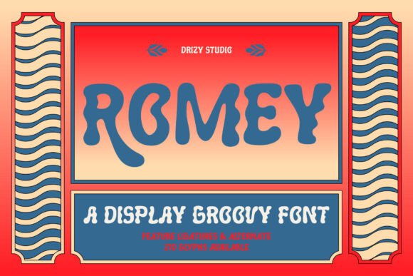 Exploring Romey: A Playful Groovy Font for Creative Projects