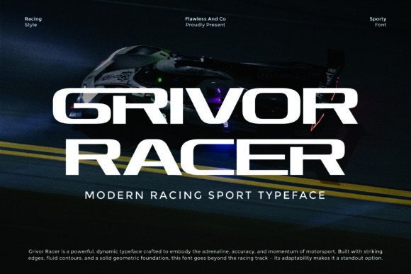 Grivor Racer: The Bold Font for Dynamic Branding