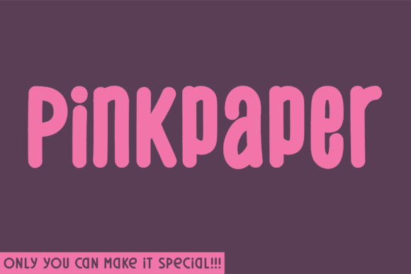 Pinkpaper: The Handwritten Font for Craft and Design